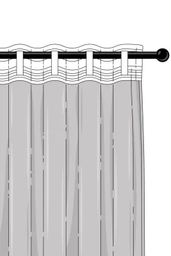 Barngardiner|Jotex ADAVALE Multifunktionsgardin 2-pack Grå