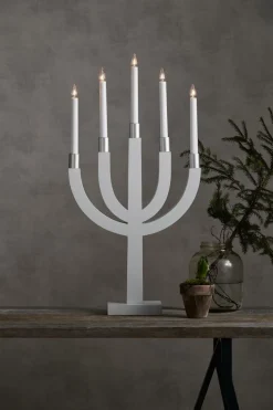 Julbelysning|Jotex Adventsljusstake Elias Vit