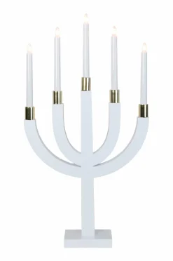 Julbelysning|Jotex Adventsljusstake Elias Vit
