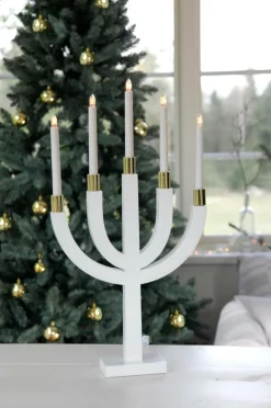 Julbelysning|Jotex Adventsljusstake Elias Vit