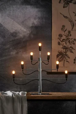 Julbelysning|Jotex Adventsljusstake Milano Krom