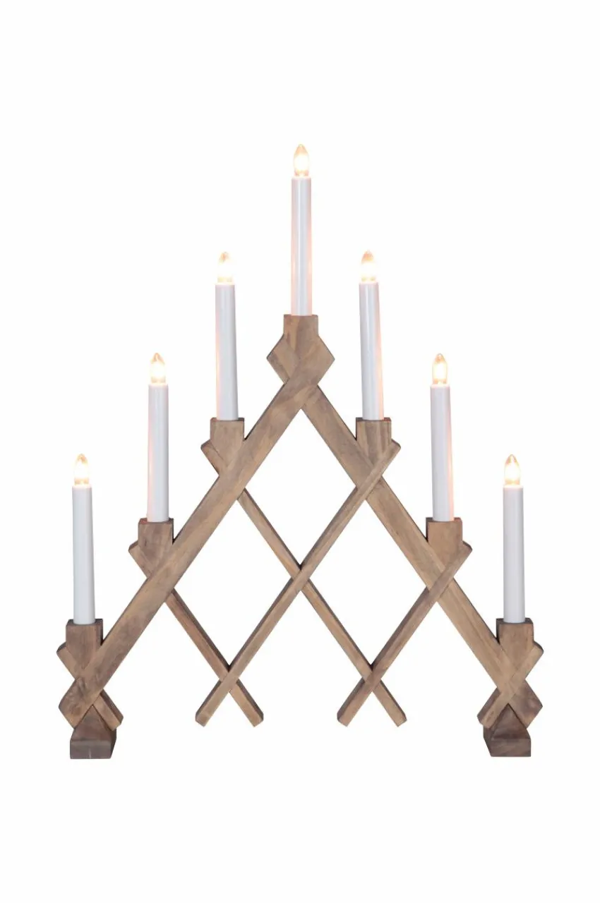 Julbelysning|Jotex Adventsljusstake Rut Brunbetsad