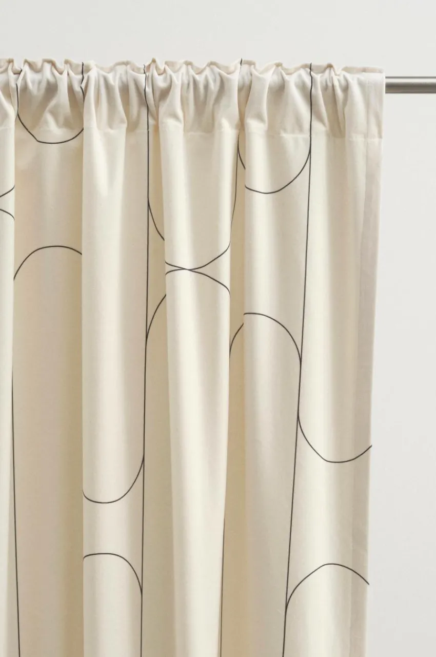 Multifunktionsgardiner|Jotex AIDA Multifunktionsgardin 2-pack Beige/svart