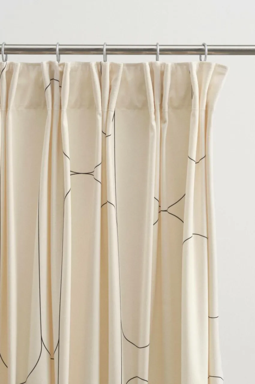 Multifunktionsgardiner|Jotex AIDA Multifunktionsgardin 2-pack Beige/svart
