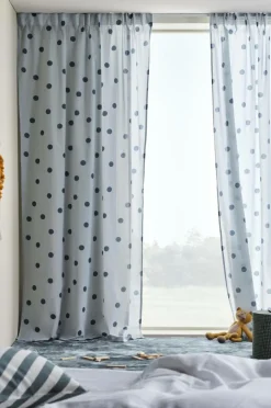 Barngardiner|Jotex ALAIA Multifunktionsgardin 2-pack Blå