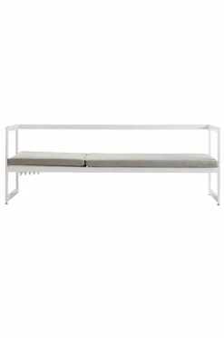 Solstolar & Solsängar|Utesoffor & Utebänkar|Jotex ALASSIO Solsäng/utesoffa - Rygg Vänster Vit/greige dyna