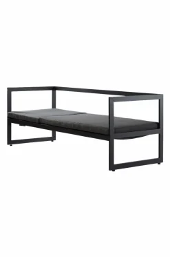 Solstolar & Solsängar|Utesoffor & Utebänkar|Jotex ALASSIO Solsäng/utesoffa - Rygg Vänster Svart/mörkgrå dyna