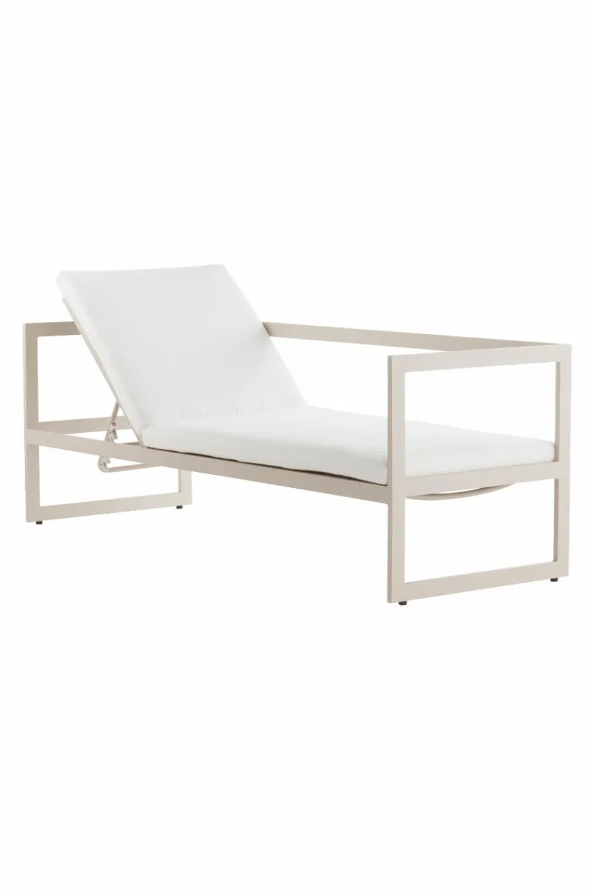 Solstolar & Solsängar|Utesoffor & Utebänkar|Jotex ALASSIO Solsäng/utesoffa - Rygg Vänster Beige/vit dyna