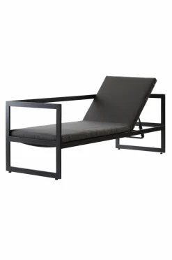 Solstolar & Solsängar|Utesoffor & Utebänkar|Jotex ALASSIO Solsäng/utesoffa - Rygg Höger Svart/mörkgrå dyna