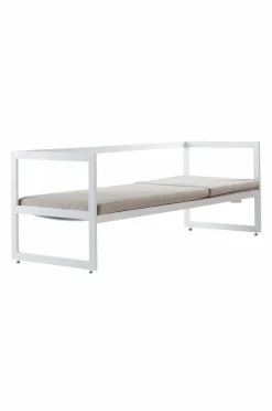 Solstolar & Solsängar|Utesoffor & Utebänkar|Jotex ALASSIO Solsäng/utesoffa - Rygg Höger Vit/greige dyna