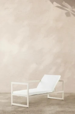Solstolar & Solsängar|Utesoffor & Utebänkar|Jotex ALASSIO Solsäng/utesoffa - Rygg Höger Beige/vit dyna