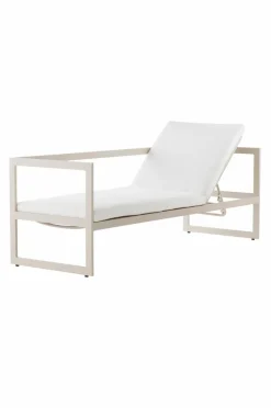 Solstolar & Solsängar|Utesoffor & Utebänkar|Jotex ALASSIO Solsäng/utesoffa - Rygg Höger Beige/vit dyna