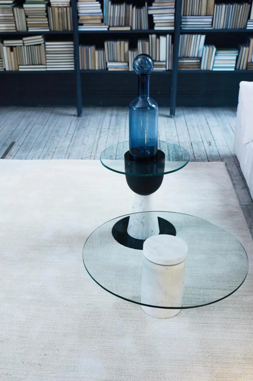 Bord|Jotex ALBIANO Sidobord ø 50 Cm Svart/vit