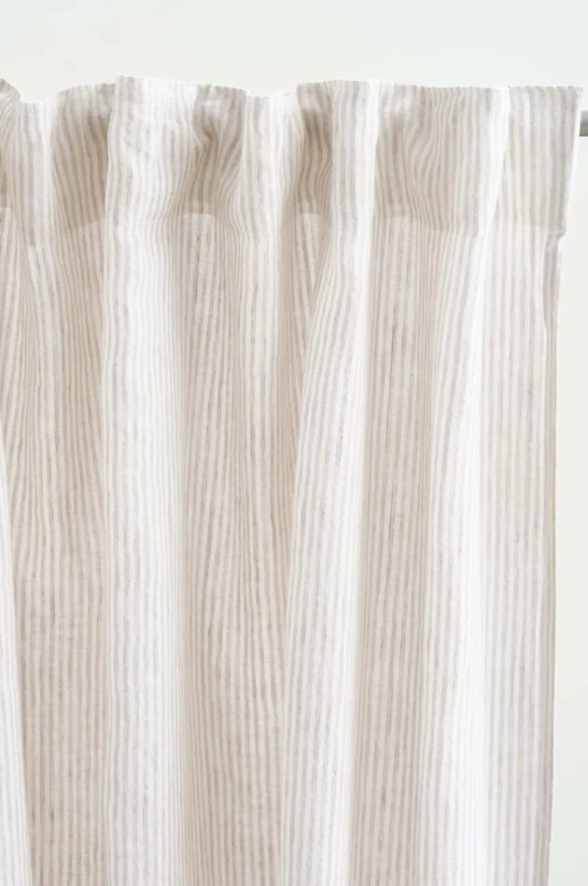 Linnegardiner|Multifunktionsgardiner|Jotex ALINA Linnegardin 2-pack Ljusrosa/naturvit