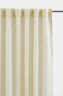 Linnegardiner|Multifunktionsgardiner|Jotex ALINA Linnegardin 2-pack Gul/naturvit