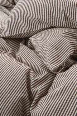Påslakanset|Jotex ALMA Påslakanset Dubbelsäng Brun/benvit