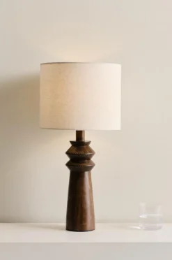 Bordslampor|Jotex ALTICA Bordslampa Mörkbrun/beige