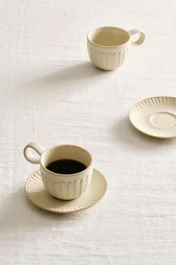 Brickor & Serveringsfat|Jotex ALVIA Kopp Med Fat Ljusbeige