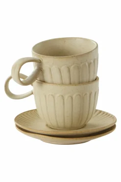 Brickor & Serveringsfat|Jotex ALVIA Kopp Med Fat Ljusbeige