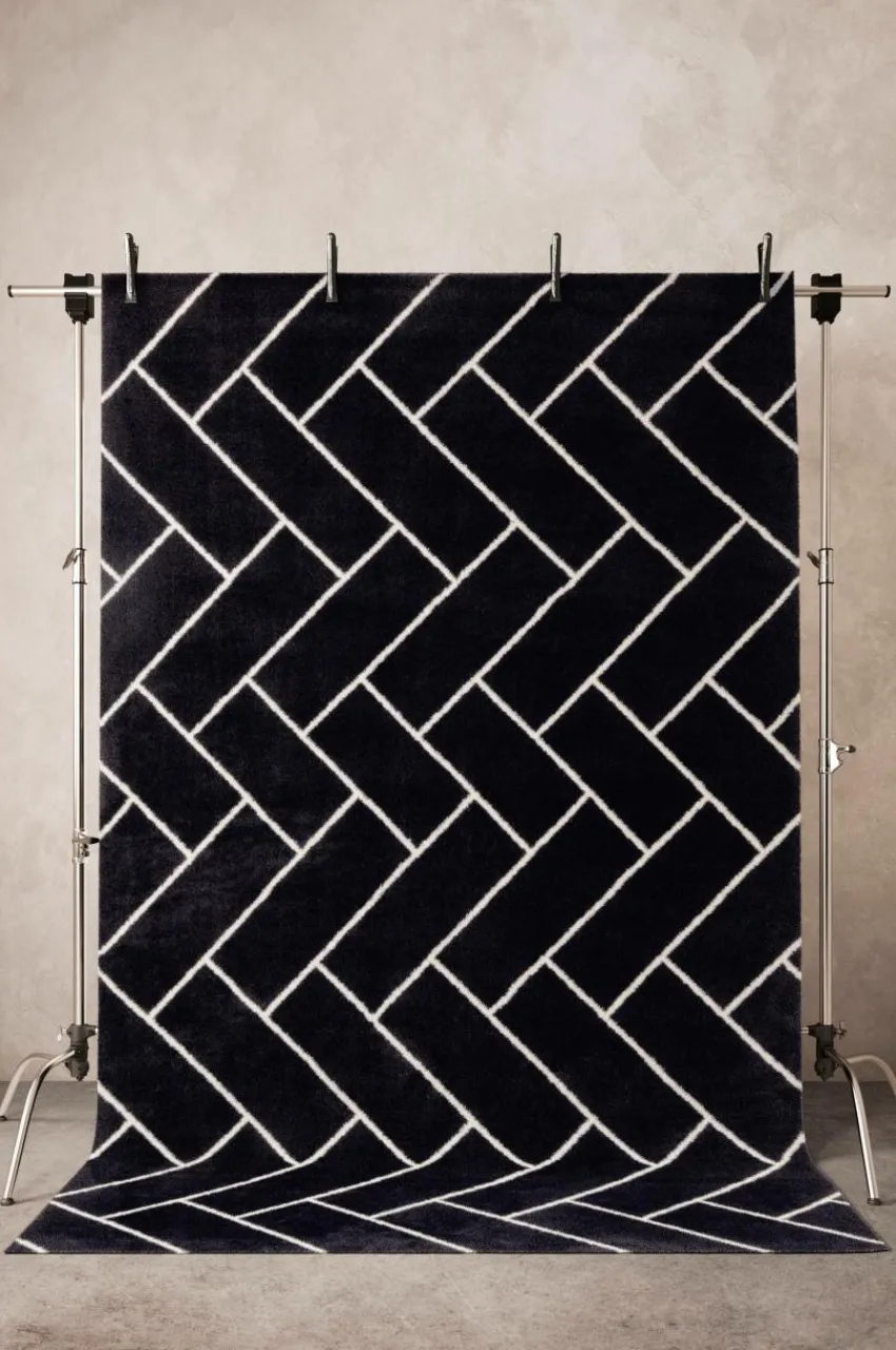 Slätvävda Mattor|Jotex AMARILLO Slätvävd Matta 200x300 Cm Svart/vit