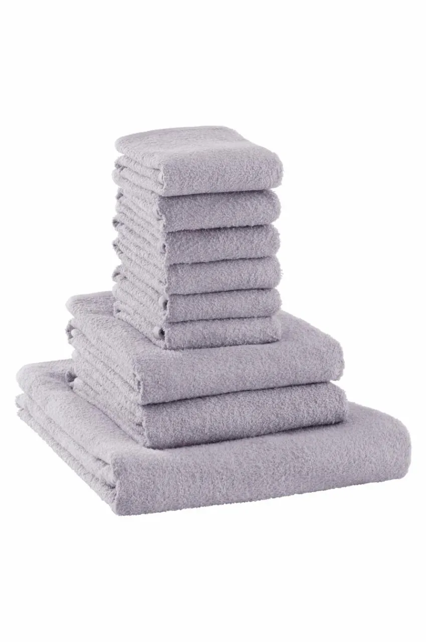 Handduksset|Handdukar|Jotex AMELIE Frottéset 9-pack Blek lavendel
