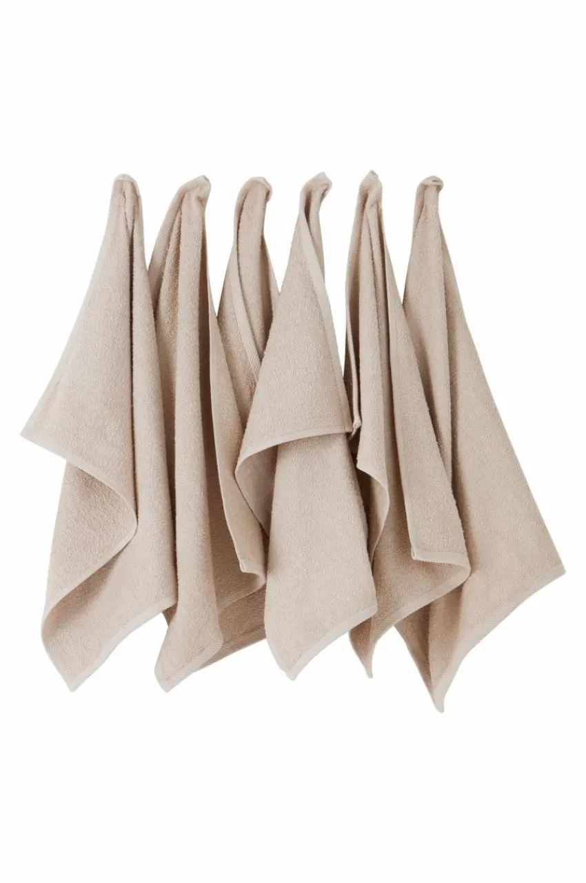 Handduksset|Handdukar|Jotex AMELIE Handduk 6-pack Ljusbeige