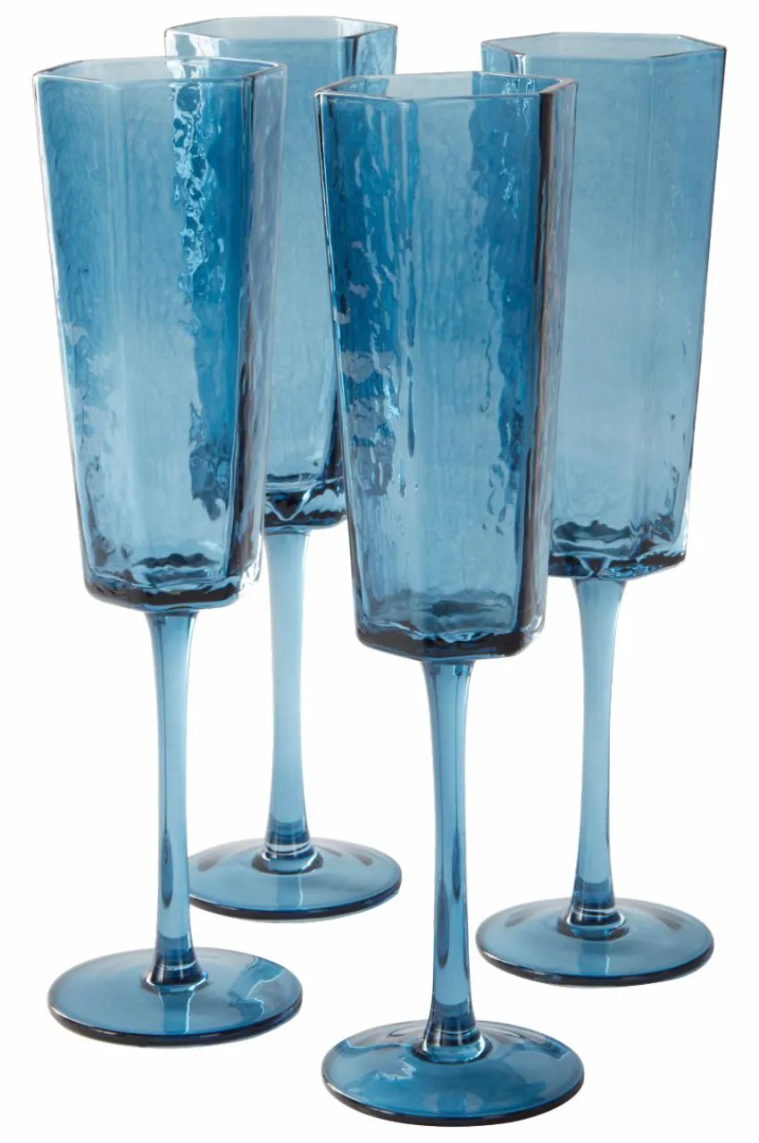 Glas|Jotex AMORY Champagneglas 4-pack Blå