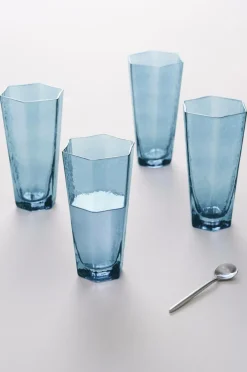Glas|Jotex AMORY Höga Glas 4-pack Blå