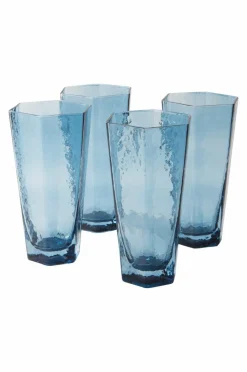 Glas|Jotex AMORY Höga Glas 4-pack Blå