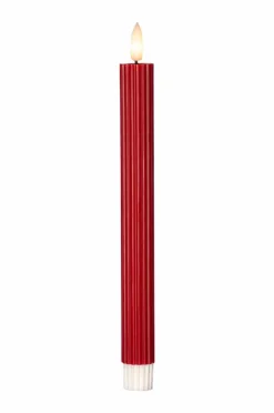 Julbelysning|Ljus|Jotex Antikljus LED Flamme Stripe 2-pack Röd
