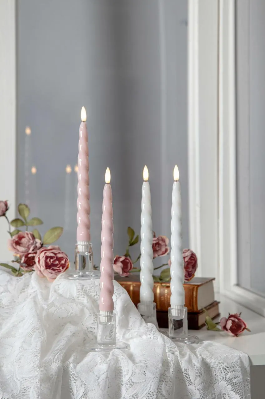 Ljus|Jotex Antikt Ljus Flamme Shine 2-p Vit