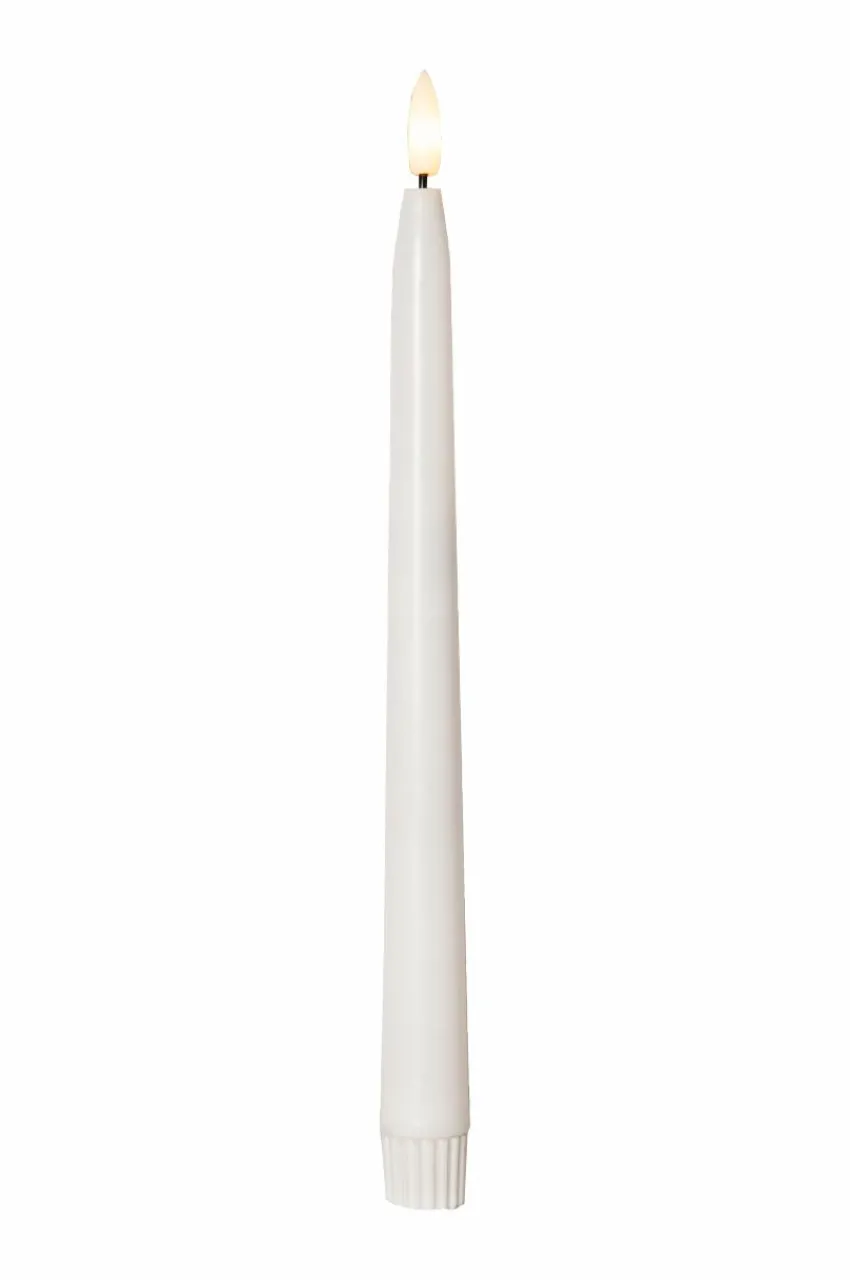 Ljus|Jotex Antikt Ljus Flamme Shine 2-p, Utomhus Vit
