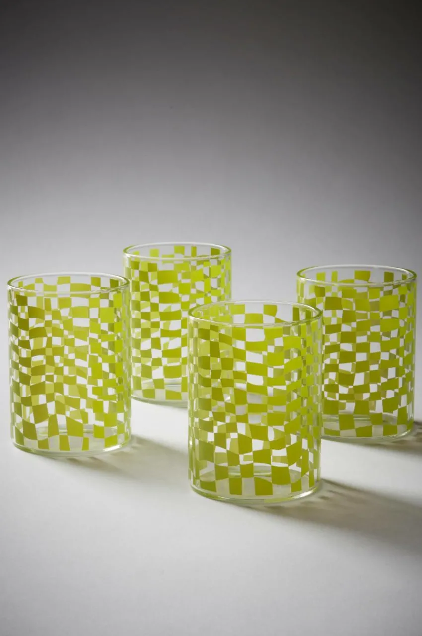 Glas|Jotex ARLO Glas 4-pack Transparent/grön