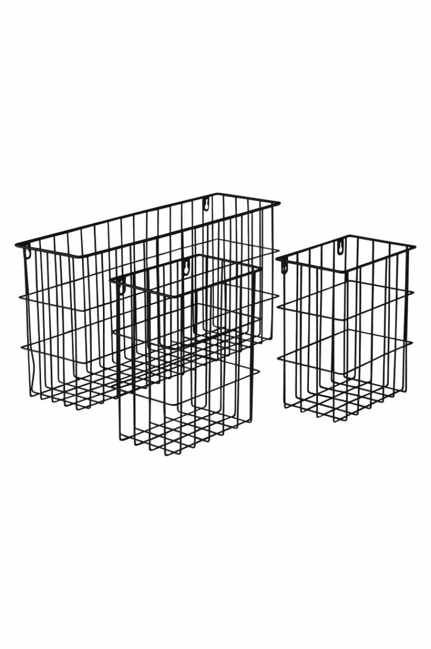 Hallmöbler|Förvaring|Jotex ARLON Trådkorg 3-pack Svart