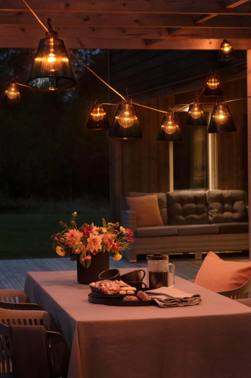 Utebelysning|Utebelysning|Jotex ARON Ljusslinga Utomhus Svart/svart