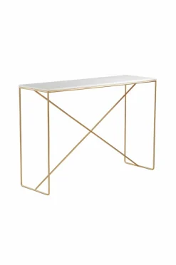 Bord|Jotex ATHENA Sidobord 35x110 Cm Marmor/mässing
