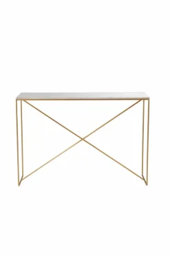Bord|Jotex ATHENA Sidobord 35x110 Cm Marmor/mässing