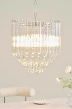 Kristallkronor & Takkronor|Jotex AURO Takkrona Glas/krom