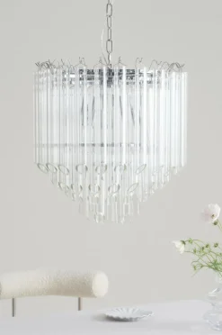 Kristallkronor & Takkronor|Jotex AURO Takkrona Glas/krom