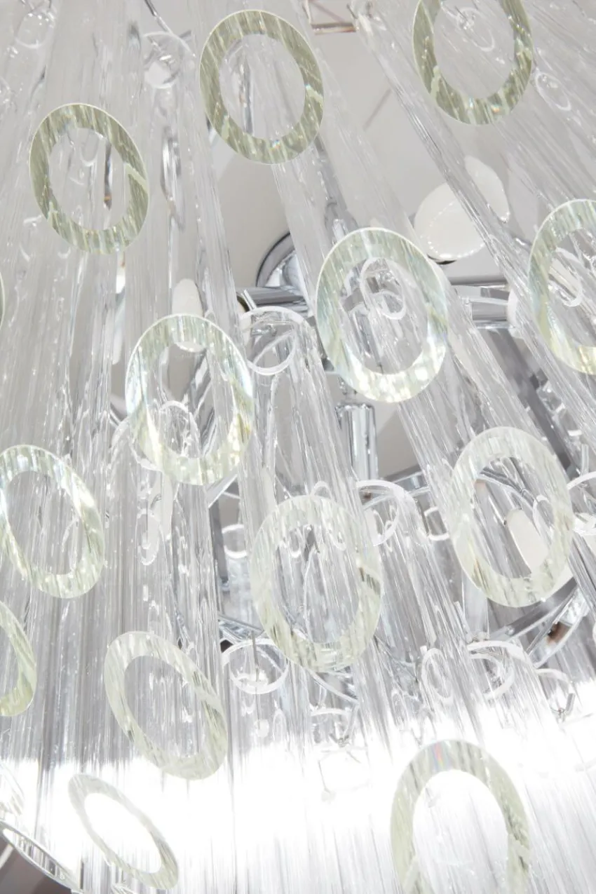 Kristallkronor & Takkronor|Jotex AURO Takkrona Glas/krom