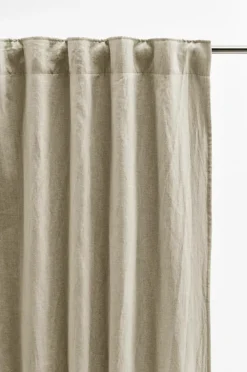 Linnegardiner|Multifunktionsgardiner|Jotex AURORA Mörkläggningsgardin 1 Längd - Extra Bred Linnebeige