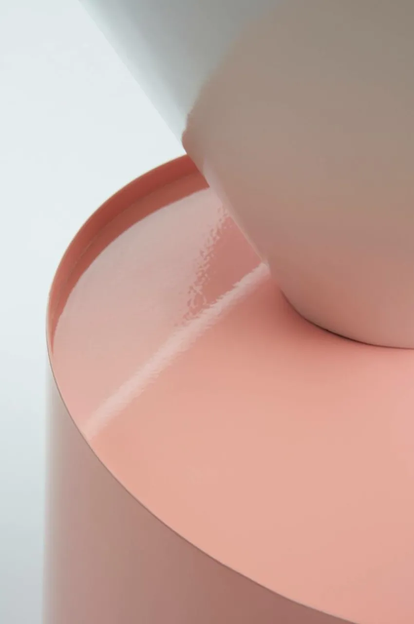 Bord|Jotex AXION Sidobord ø 46 Cm Vit/rosa