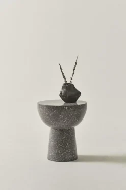 Bord|Jotex BALIS Sidobord ø 35 Cm Mörkgrå terrazzo