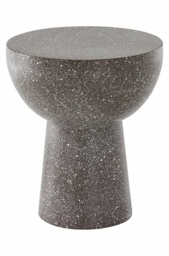 Bord|Jotex BALIS Sidobord ø 35 Cm Mörkgrå terrazzo