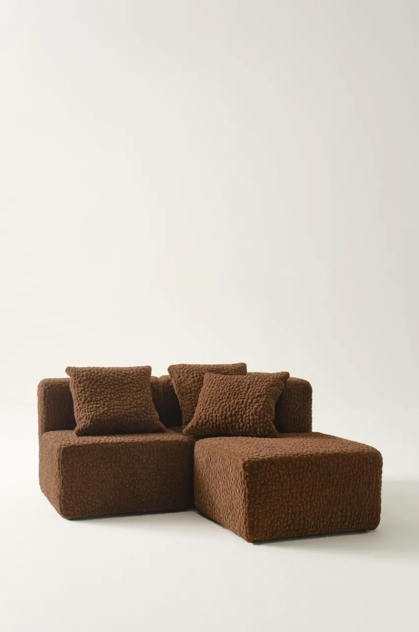 Barnmöbler|Barnmöbler Deal|Jotex BALTIMORE MINI Soffmodul Sittpuff 50x50 Cm Brun