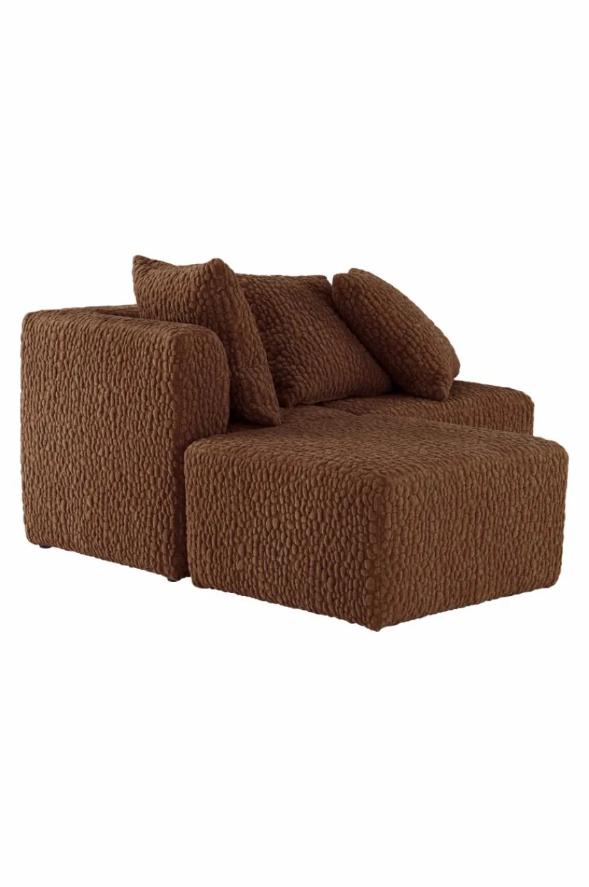 Barnmöbler|Barnmöbler Deal|Jotex BALTIMORE MINI Soffmodul Sittpuff 50x50 Cm Brun
