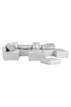 Soffor|Jotex BALTIMORE Soffmodul - Hörn + 2 Kuddar Silver