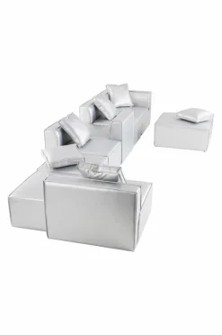 Soffor|Jotex BALTIMORE Soffmodul - Hörn + 2 Kuddar Silver
