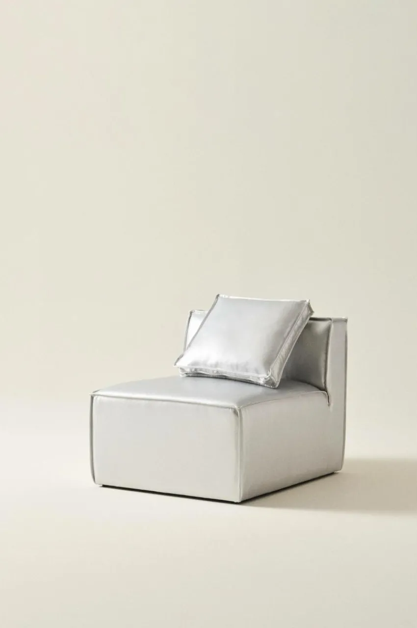 Soffor|Jotex BALTIMORE Soffmodul - Liten Med Rygg + 1 Kudde Silver
