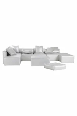 Soffor|Jotex BALTIMORE Soffmodul - Liten Med Rygg + 1 Kudde Silver